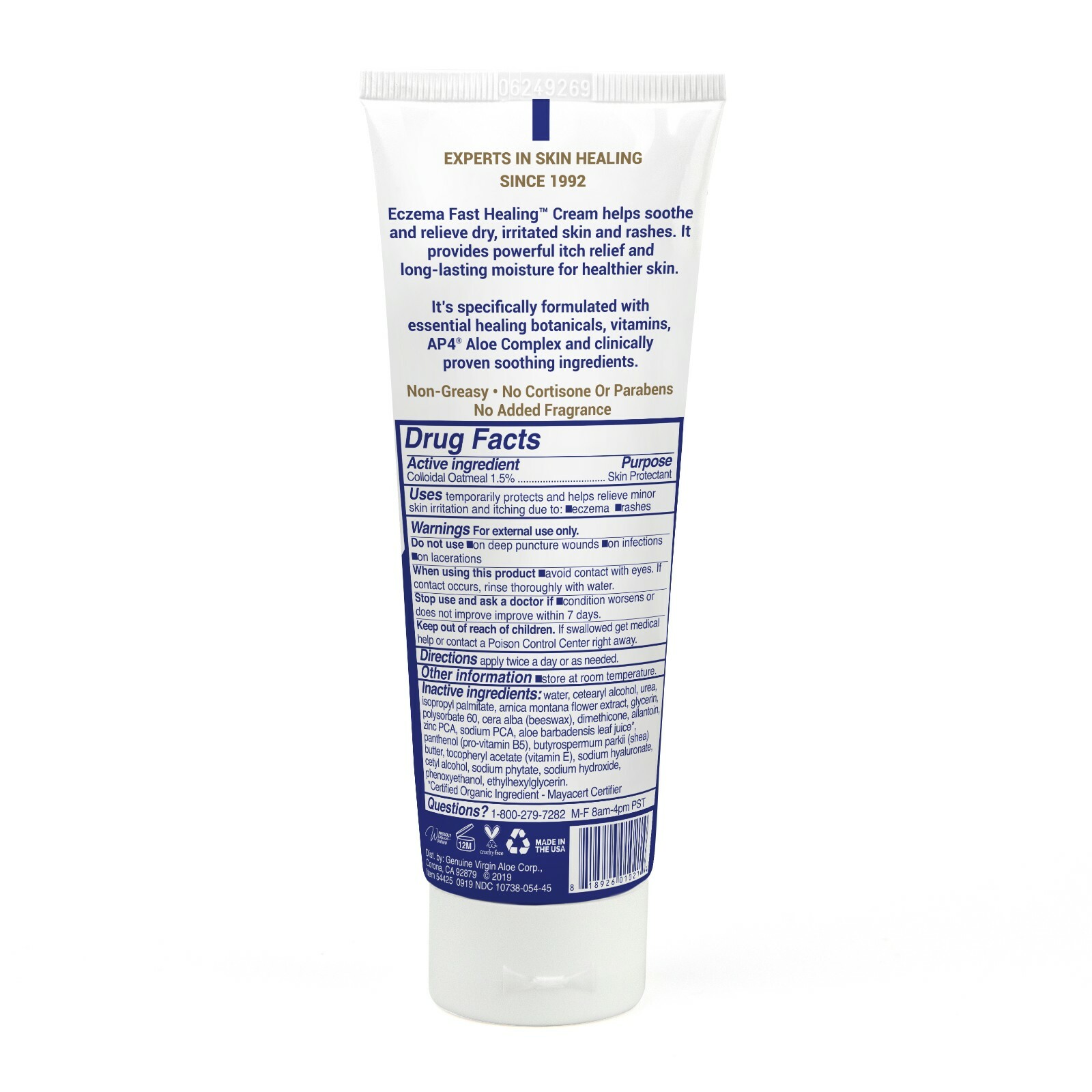 TriDerma Eczema Fast Healing Face & Body Cream, Maximum Strength 4.2 oz