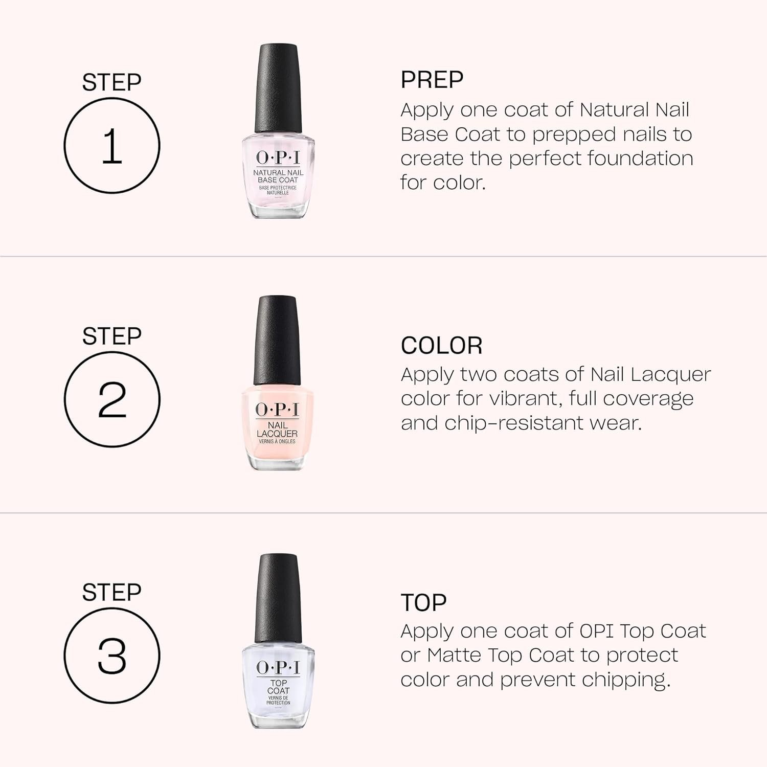 OPI Nail Polish Top and Base Coat, Protective High-Gloss Shine, 0.5 Fl Oz