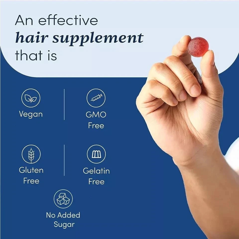 Man Matters Biotin Hair Gummies (30N) With Biotin, DHT Blockers vit A, C, E,