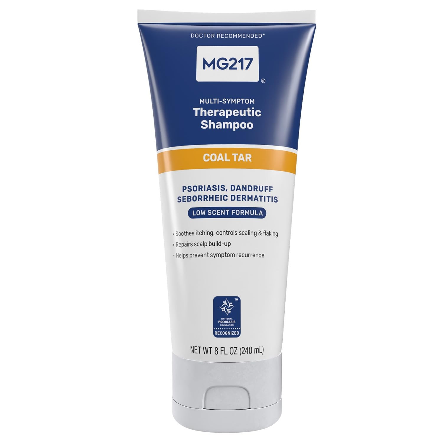 MG217 Psoriasis Shampoo with Coal Tar, Therapeutic Scalp 8 Fl Oz (Pack of 1)