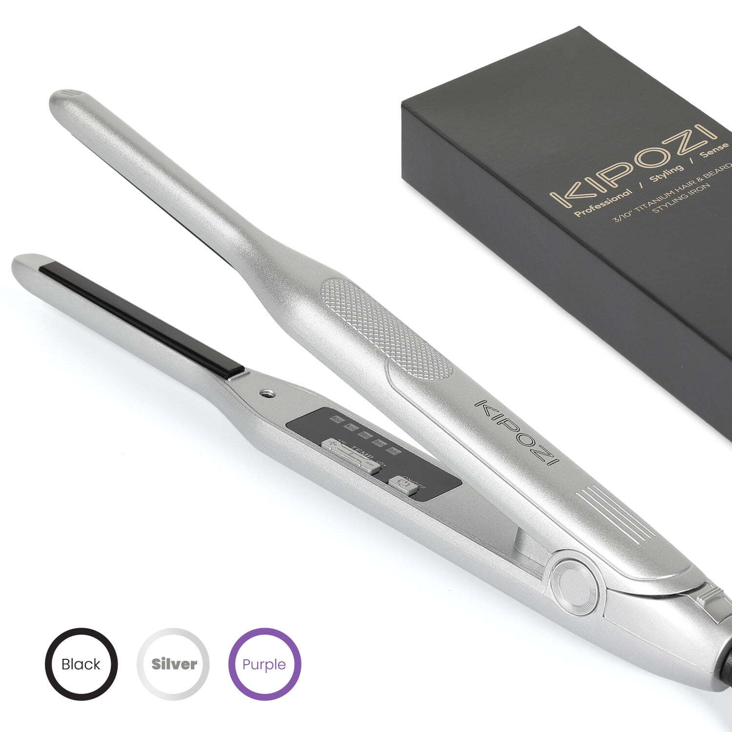 KIPOZI 3/10″ Titanium Mini Pencil Flat Iron Straightener Curler for Short Hair