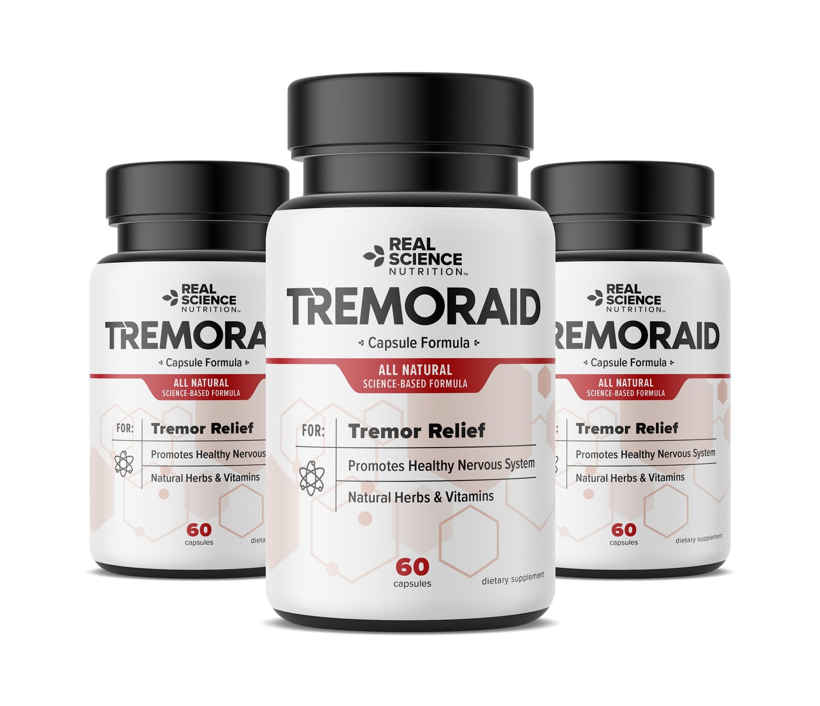 Tremoraid Essential Tremor Relief Supplements (60 Caps)* 60 Count (Pack of 3)