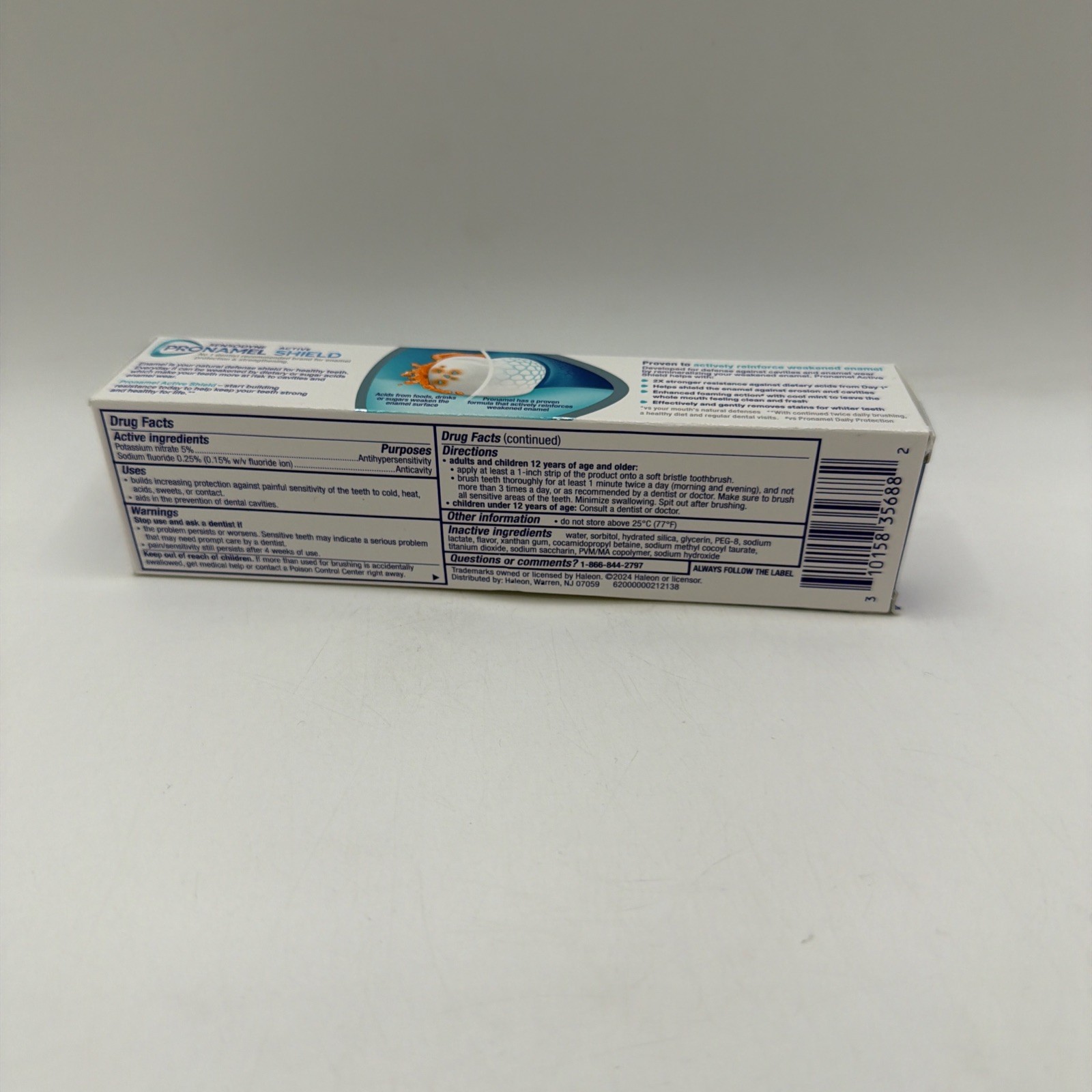 Sensodyne ProNamel Toothpaste Active Shield Cool Mint Whitening 3.4oz 1 Pack