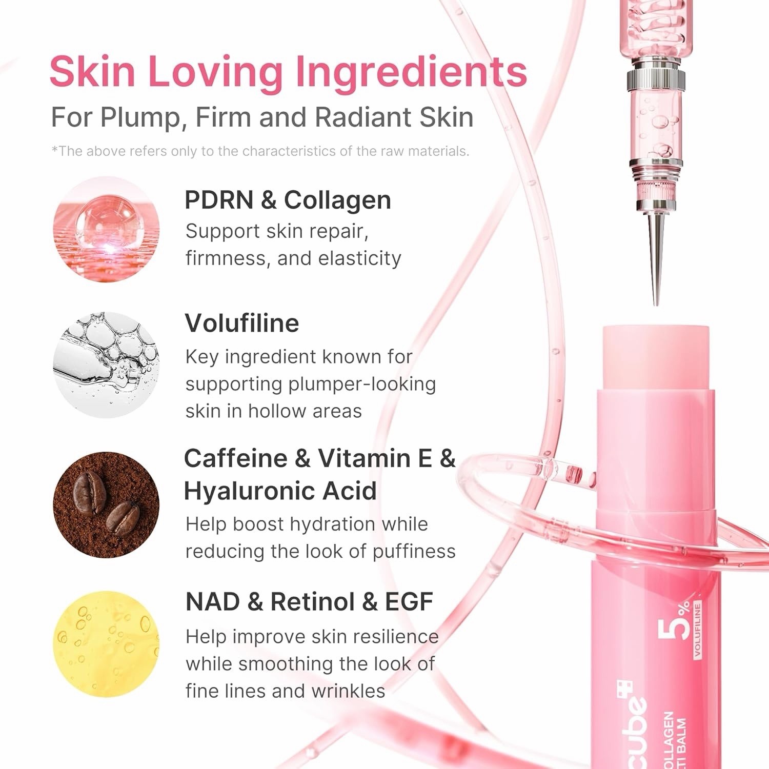 Medicube PDRN Pink Collagen Volume Balm Stick Filler in a Stick K-Beauty