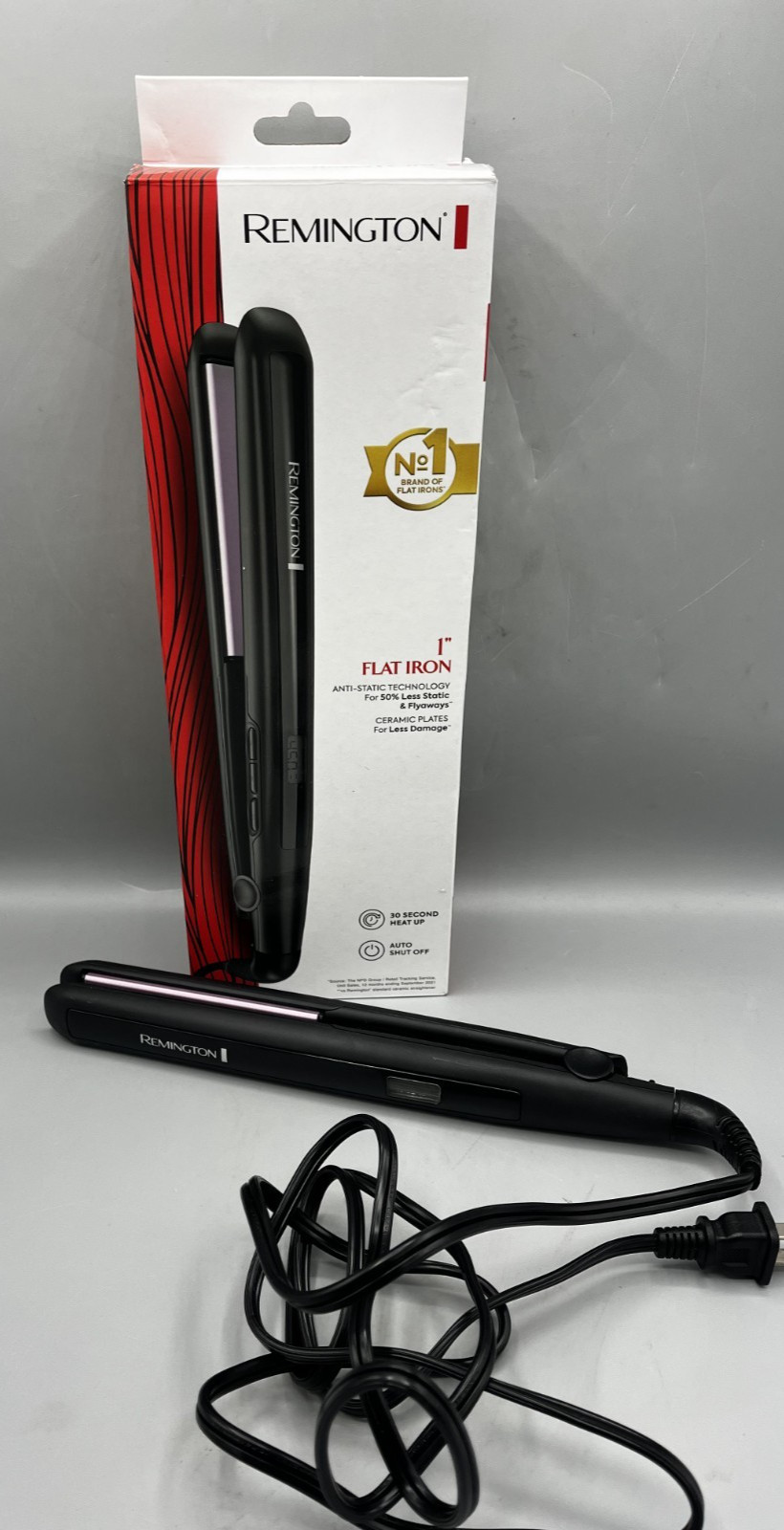 Remington 1 Inch Ceramic Hair Straightening Iron – Black USED Good Condition