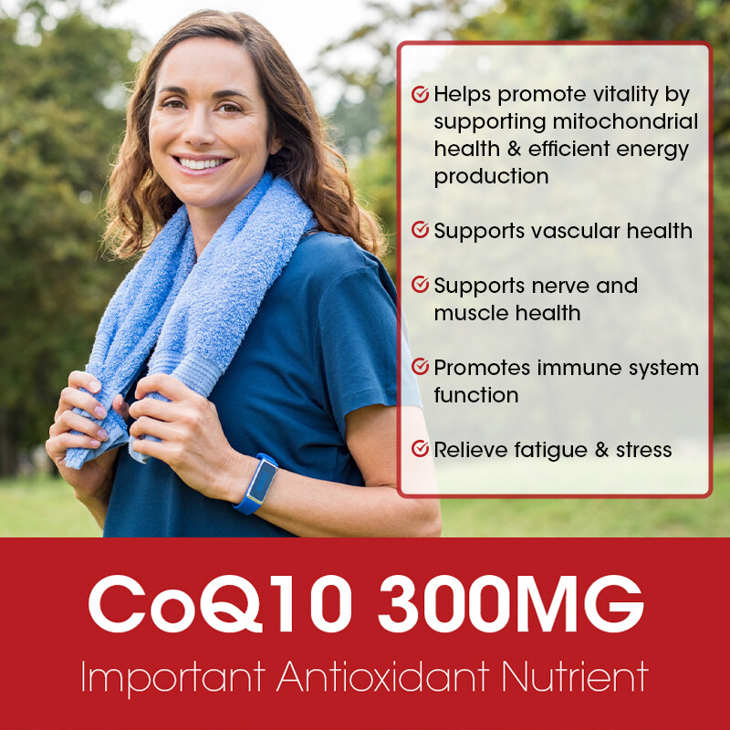 2X CoQ 10 Coenzyme Q10 Vegan Softgel 300mg Cardiovascular Heart Health 120 Caps