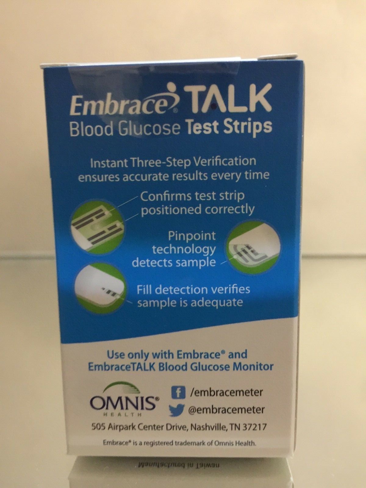 Embrace TALK Blood Glucose Test Strips 600 Qty. Exp 01/05/2025 Free shipping