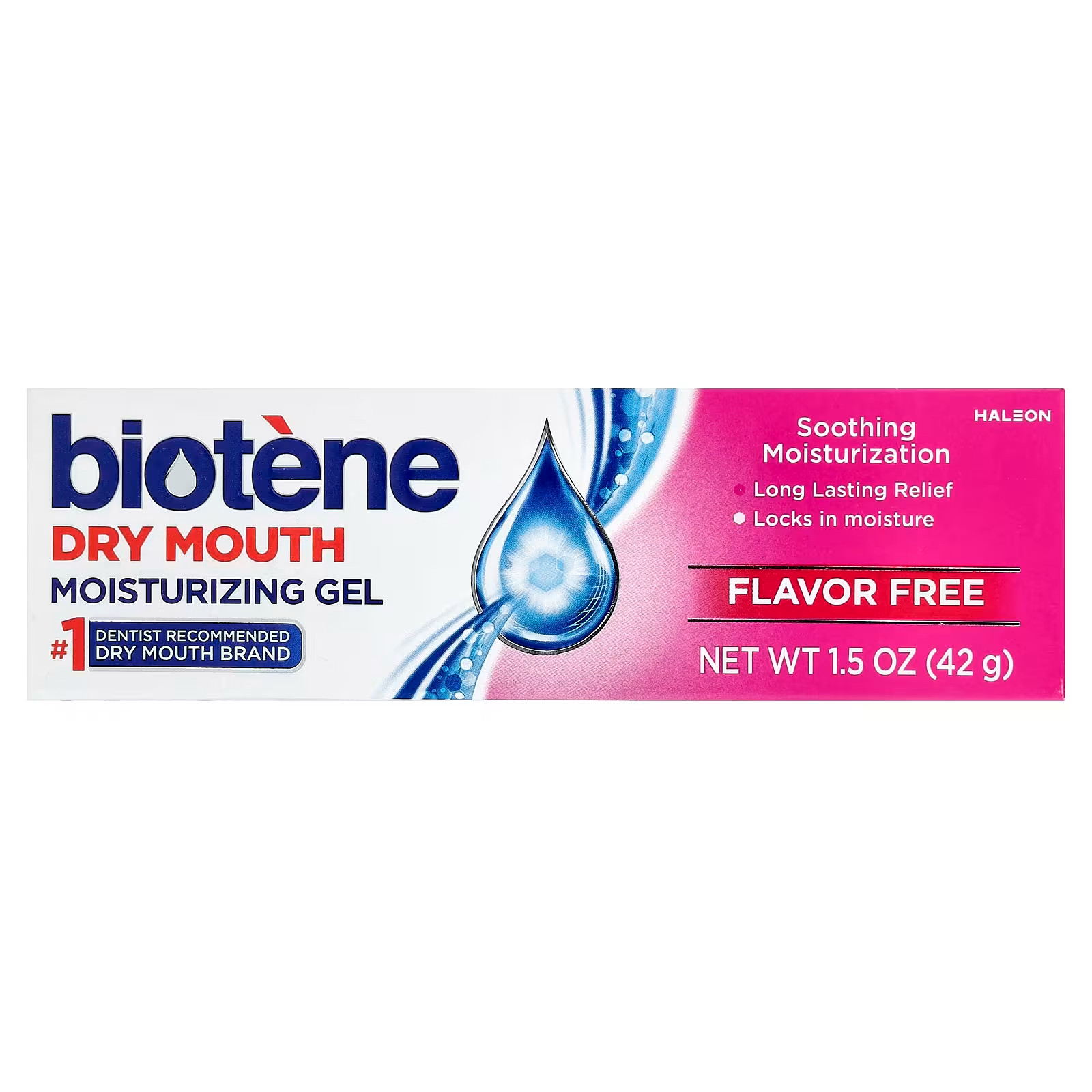 Biotene Dry Mouth Moisturizing Gel Flavor Free 1.5 oz Each (Pack of 3)