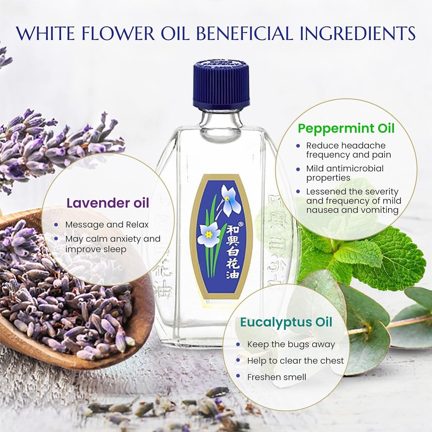 12 Pack X 20ml White Flower External Analgesic Balm Oil Pain Relief-Exp:2029