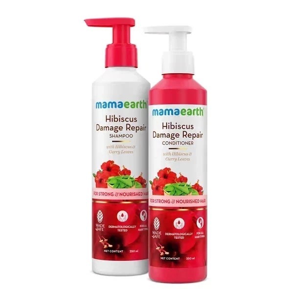 Mamaearth Hibiscus Damage Repair Shampoo & Conditioner 250ml Each