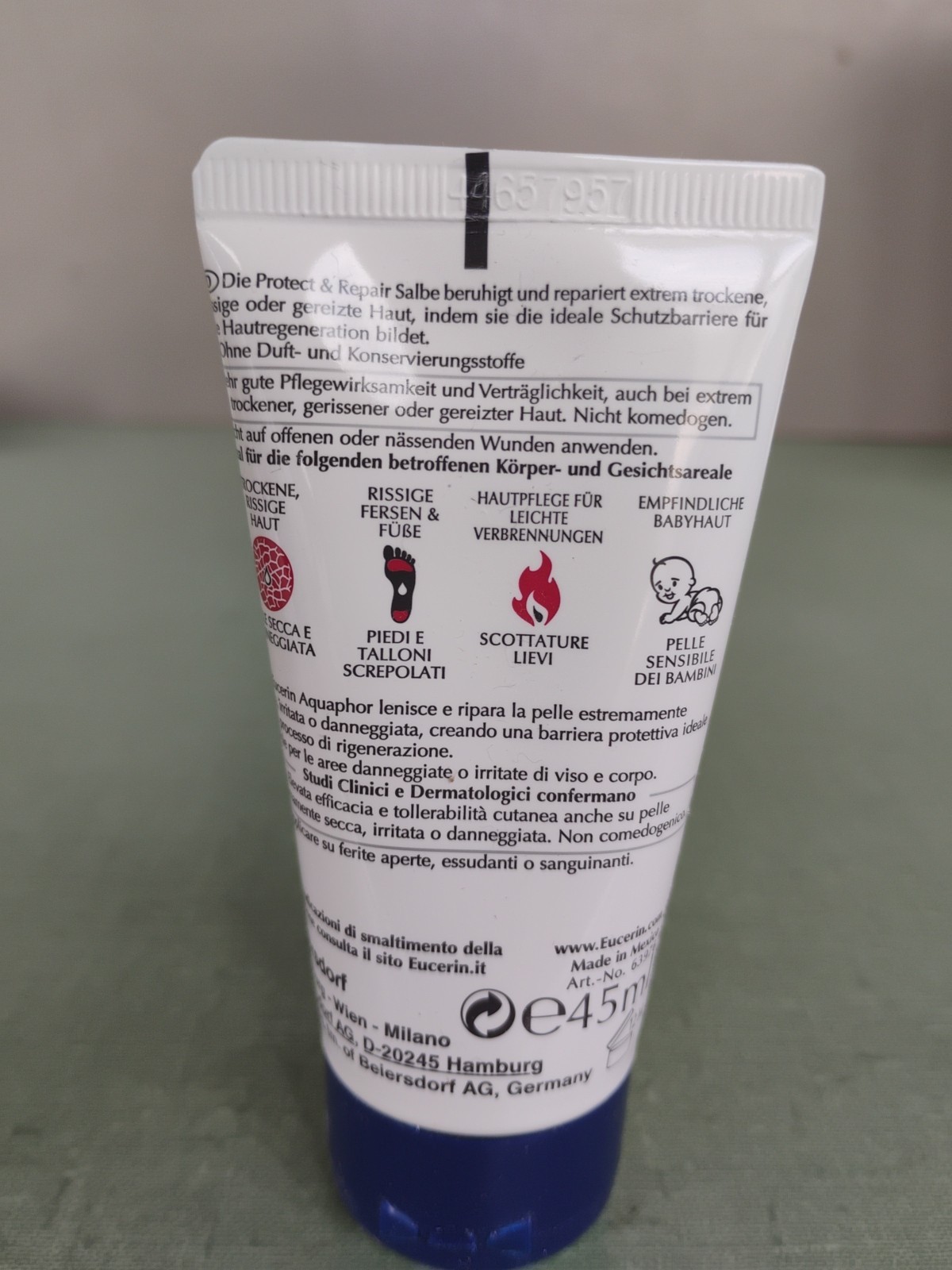 Eucerin Aquaphor Repairing Cream 45ml 1.5oz Exp 11/2027 Damaged Box