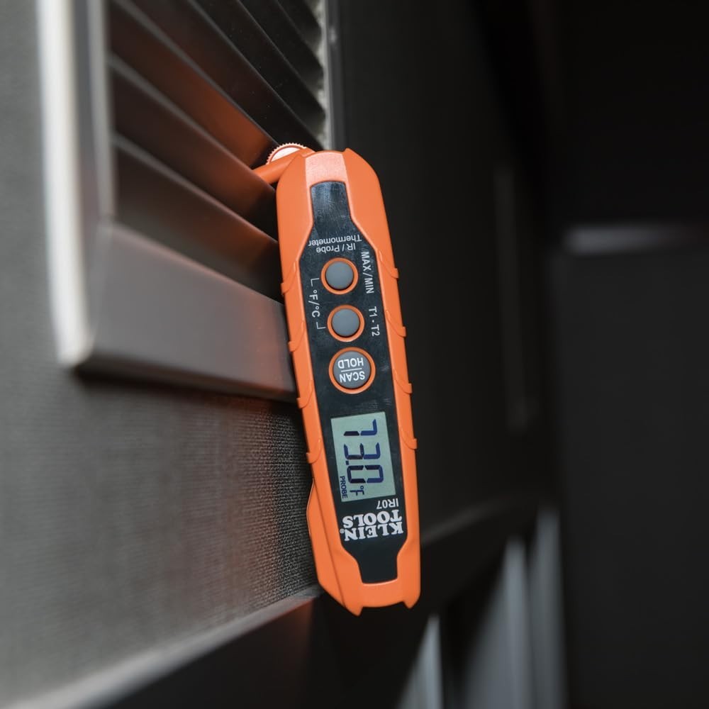 Handheld Dual IR and Probe Thermometer – Perfect for DIY and Inspections
