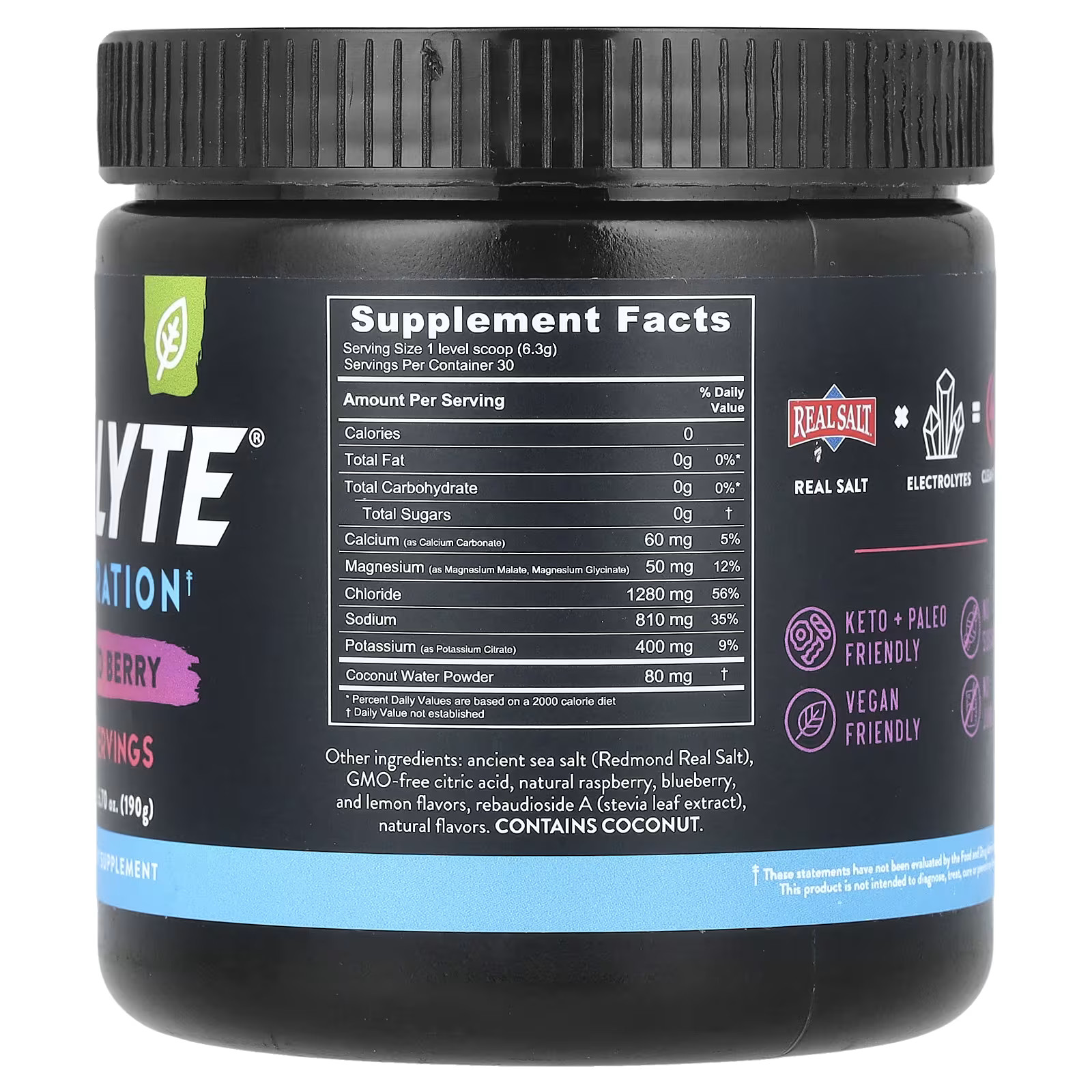 2 X Redmond Trading Company, Re-Lyte® Hydration, Mixed Berry, 6.7 oz -worldwide