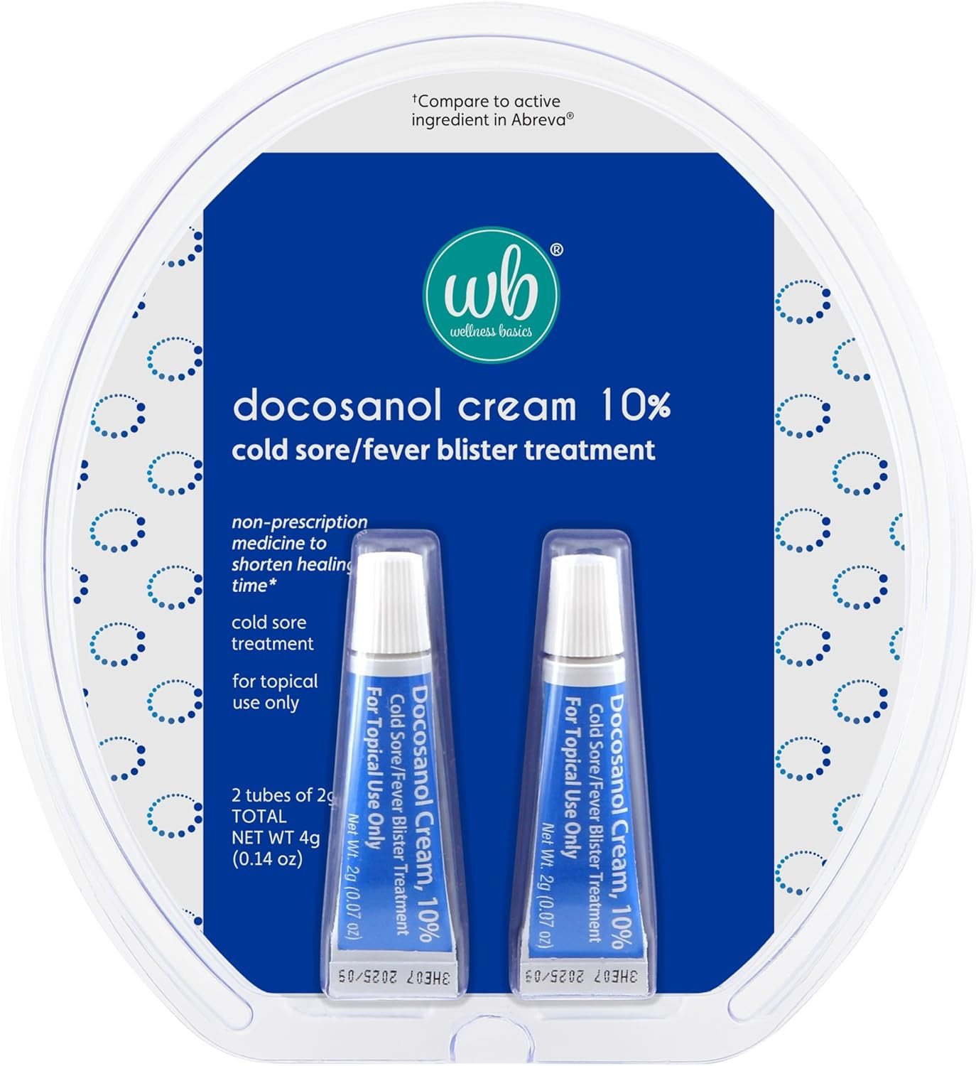 Docosanol 10% Cold Sore Cream Lip Treatment Twin Pack 0.07 oz