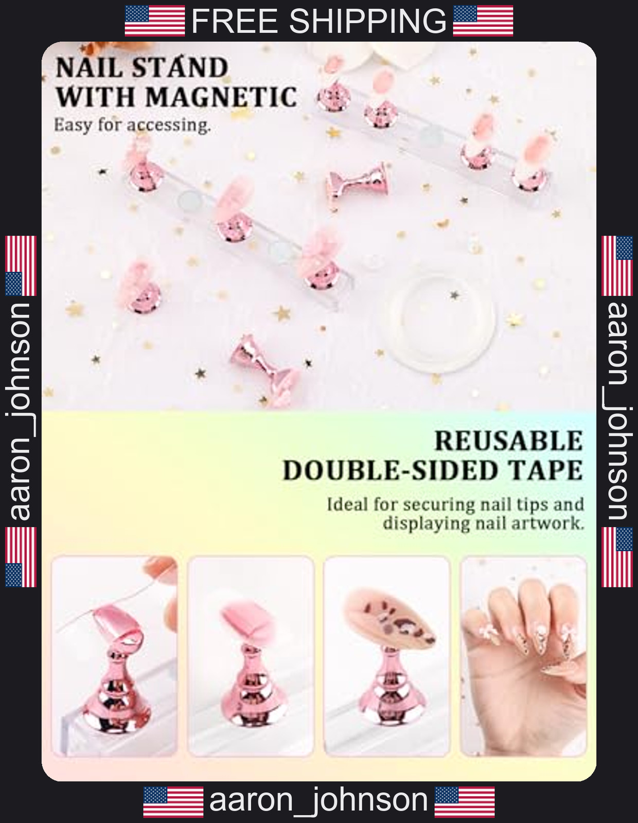 YOOVR Nail Art Tools Set, Nail Stand for Press on Holder for Painting Nails,