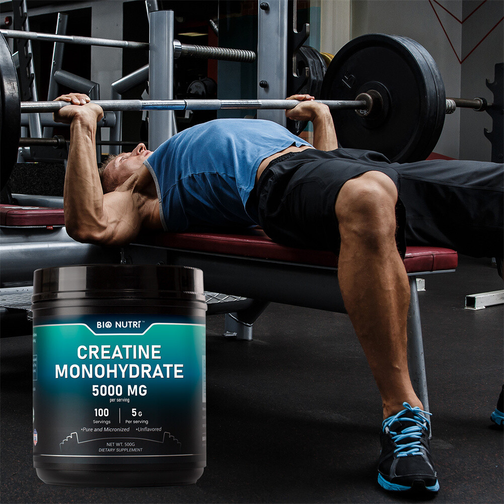 Pure Creatine Monohydrate Supplements Powder | 5000mg Per Serving | BY BIO NUTRI