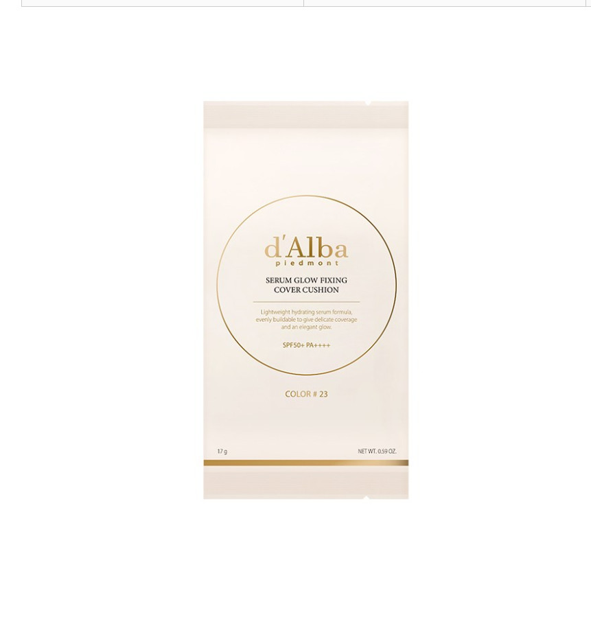 Dalba Serum Glow Fixing Cover Cushion Foundation Refill No 23 Yellow Beige 17g