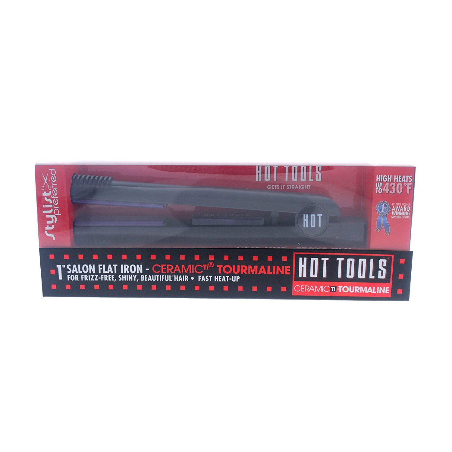 New HOT TOOLS 1″ Flat Iron Ceramic #1188 – Free Priority Shipping