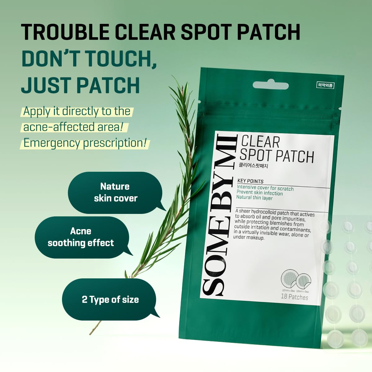 SOME by MI 30 Days Miracle Clear Spot Patch – Pack of 5, 90 Counts, 2 Size(10Mm