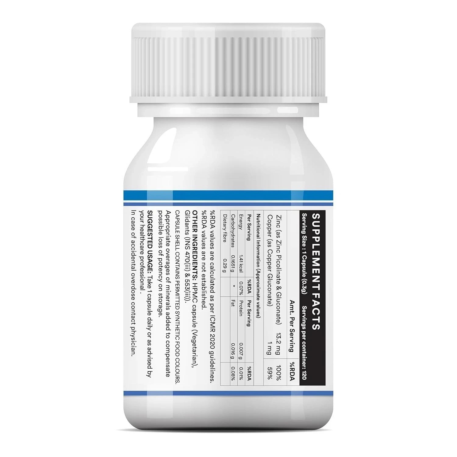 INLIFE Zinc Complex Capsules with Zinc Picolinate & Gluconate 120N