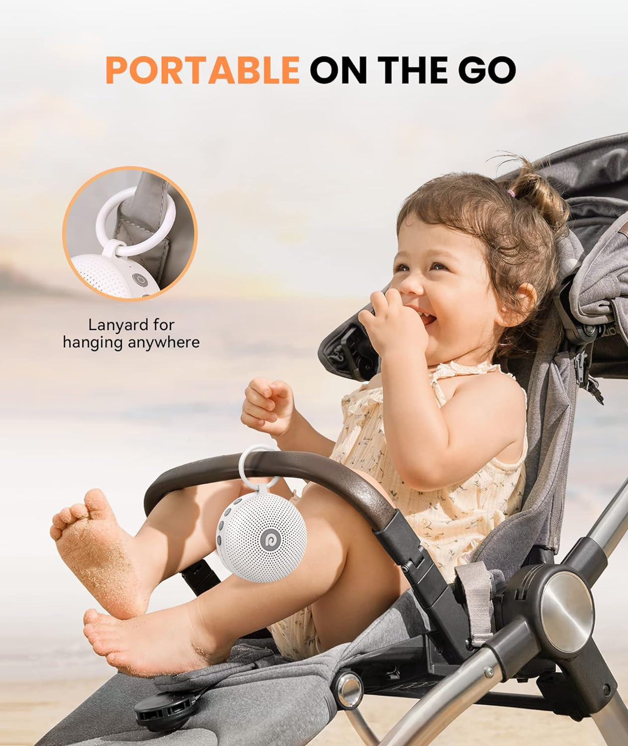 Portable Noise Machine for Baby Adult, Features Powerful Battery, 21 Soothing So