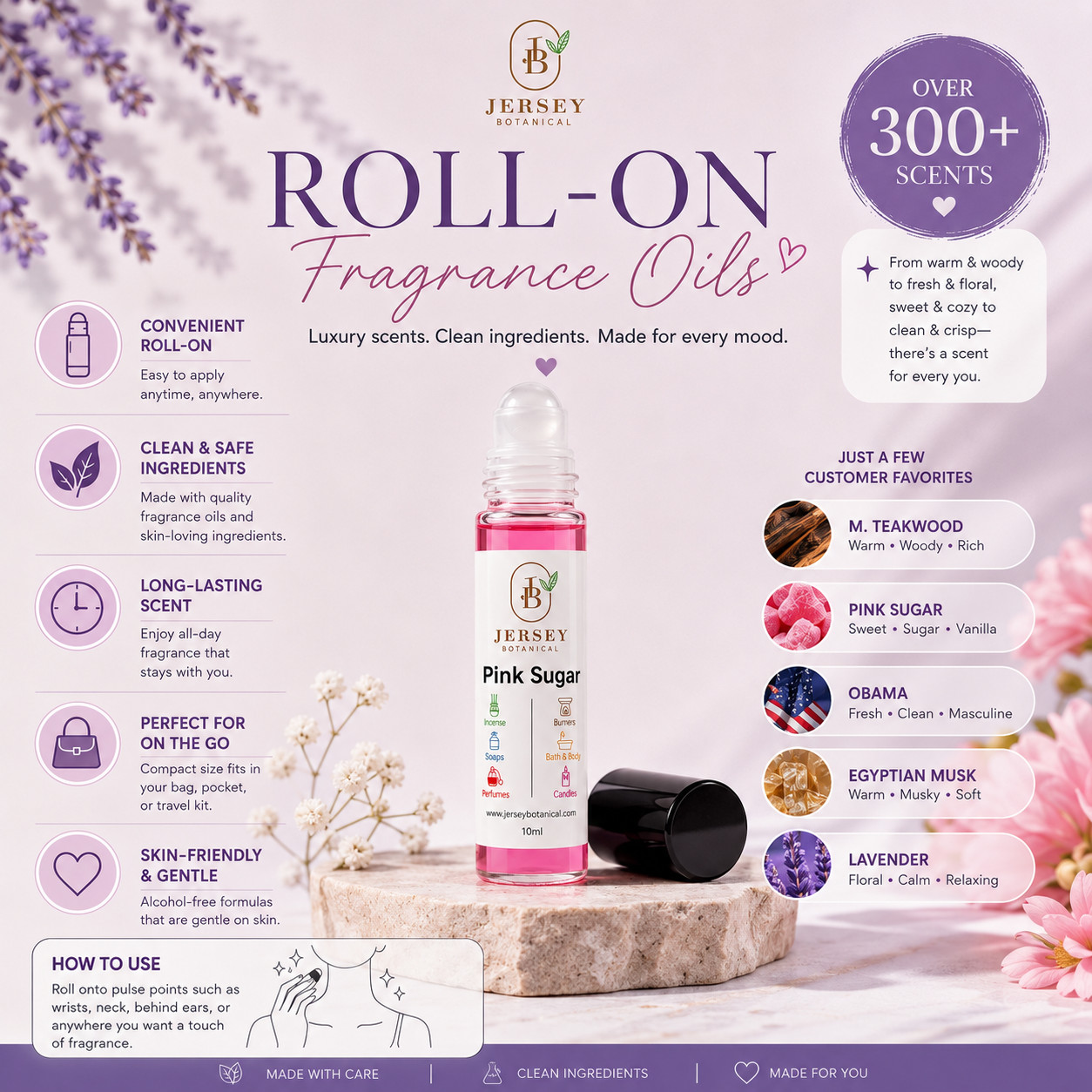 Roll On 10 ml. Body Oil Perfume Women Cologne Men Scented Fragrance Wholesale