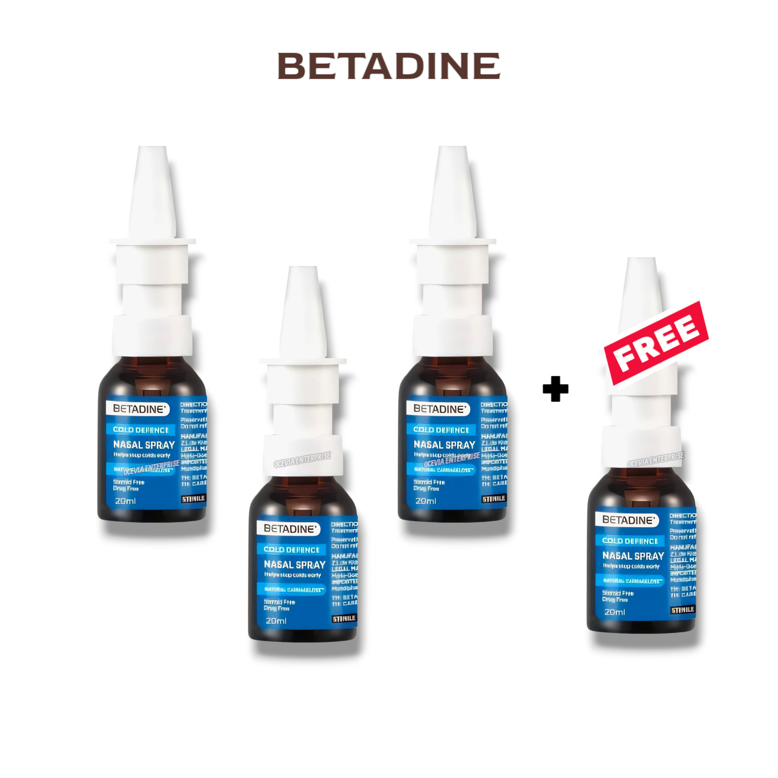 BUY 3 FREE 1 Betadine Adult Cold Defence Nasal Spray 20ml Adult Nasal Care