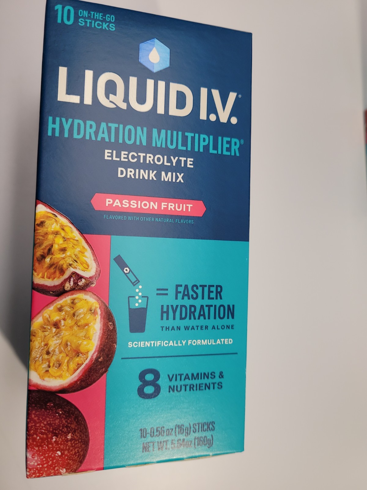 (40) Liquid IV Hydration Drink Multiplier, Passion Fruit, 0.56 oz Best By 07/27