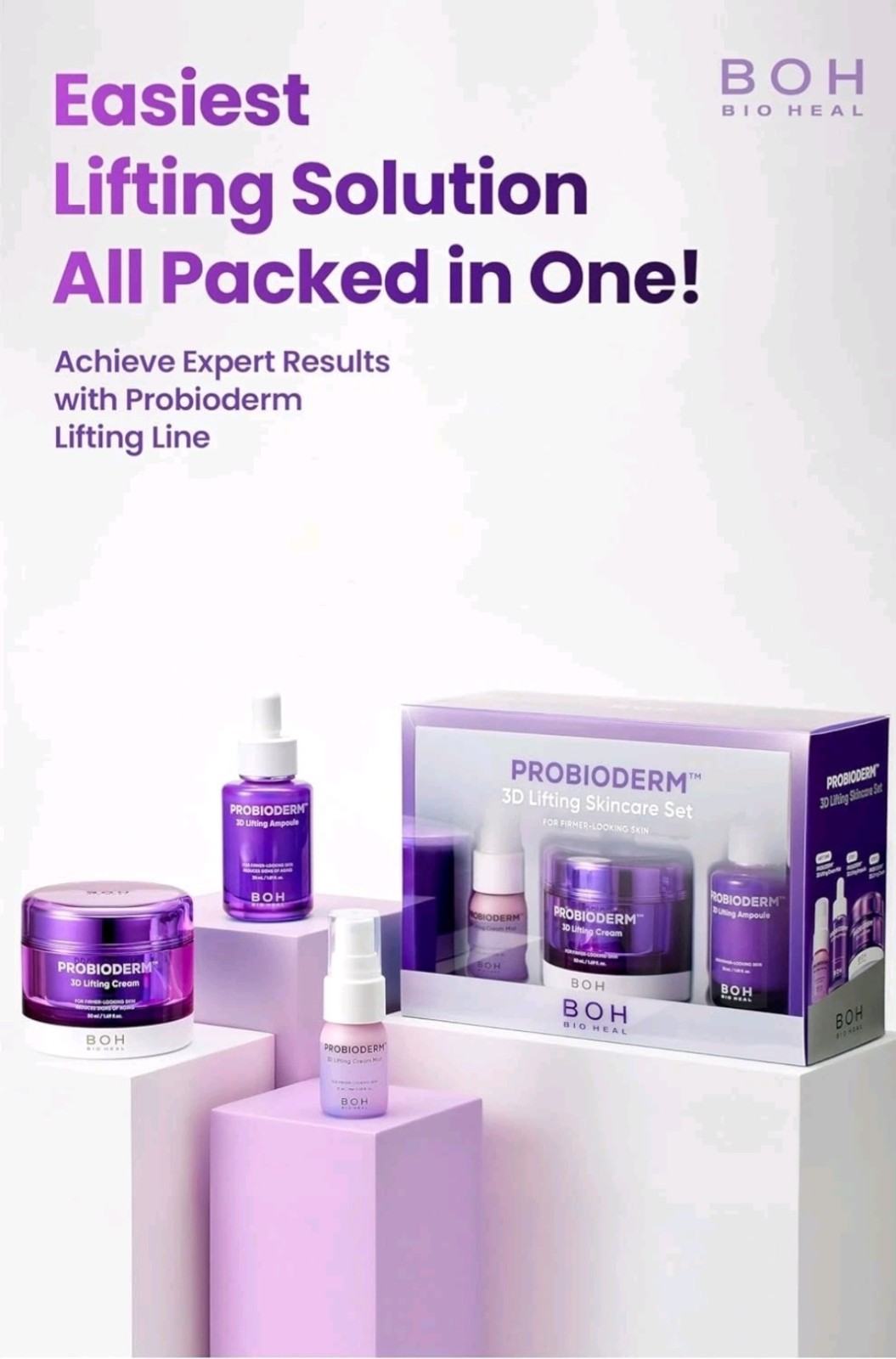 BOH Bio Heal Probioderm 3D Lifting Set-Anti-Aging Moisturizer & Serum
