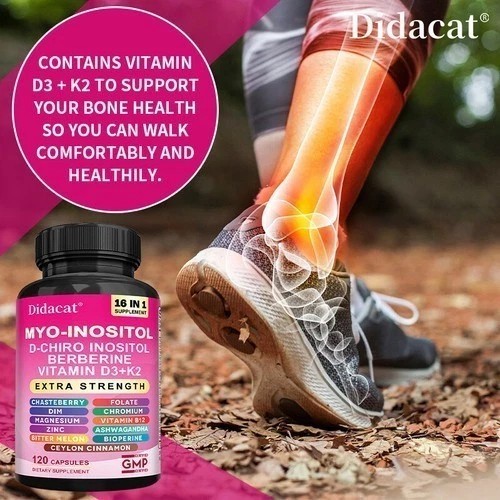 2PCS Myo Inositol & D-Chiro Inositol Supplement for Women, 120 Capsules