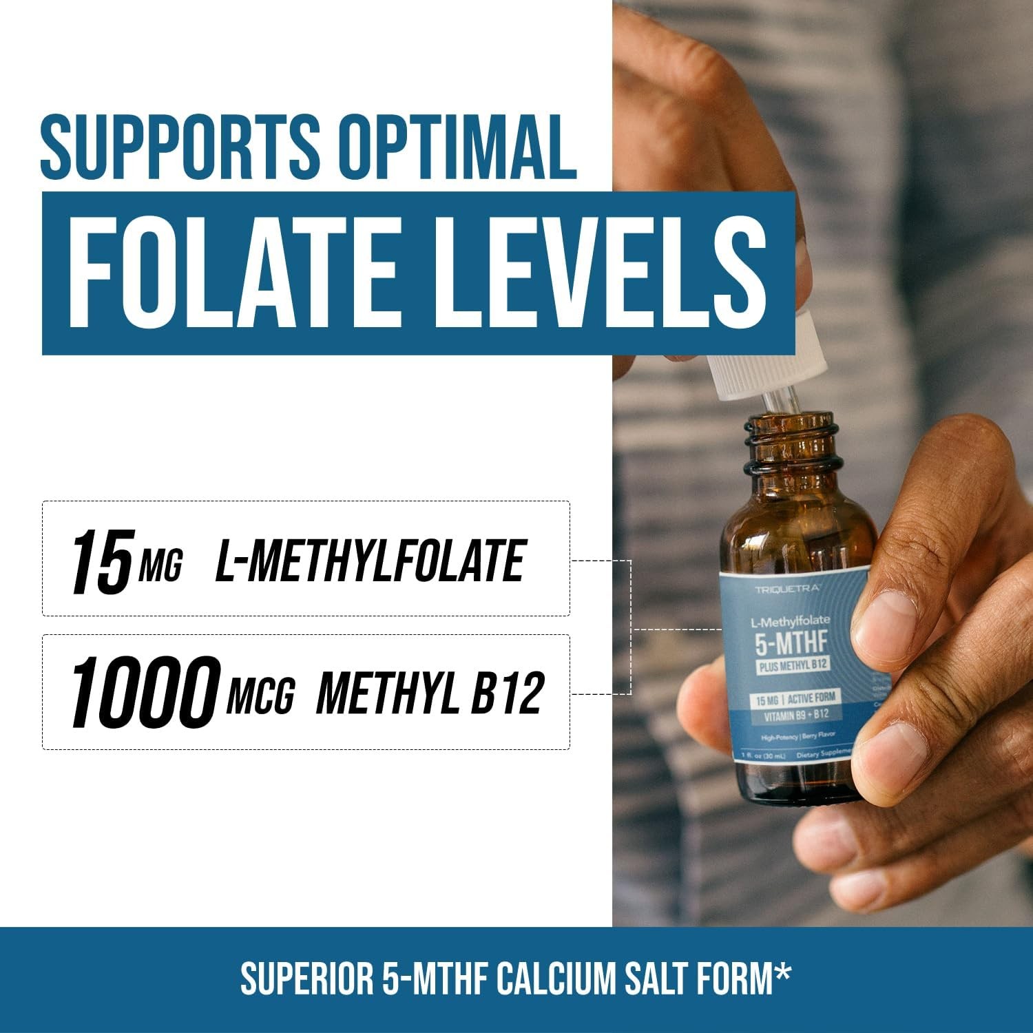 L Methyl Folate 15mg Plus Methyl B12 Cofactor ?C Organic Berry Flavor