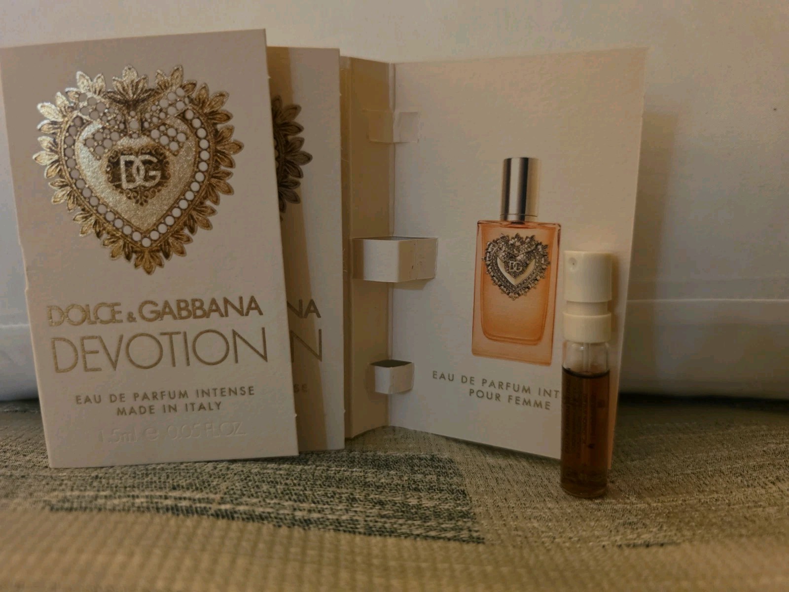 NEW 3X Dolce & Gabbana Devotion Eau de Parfum Intense Sample Spray 1.5ml Each