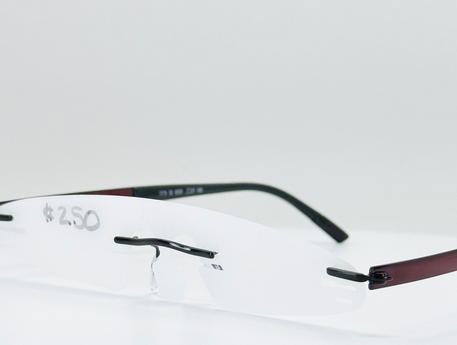 SILHOUETTE TITAN 7779 (CHASSIS) 50 6059 Red Black Rimless Eyeglasses N/A-21-140