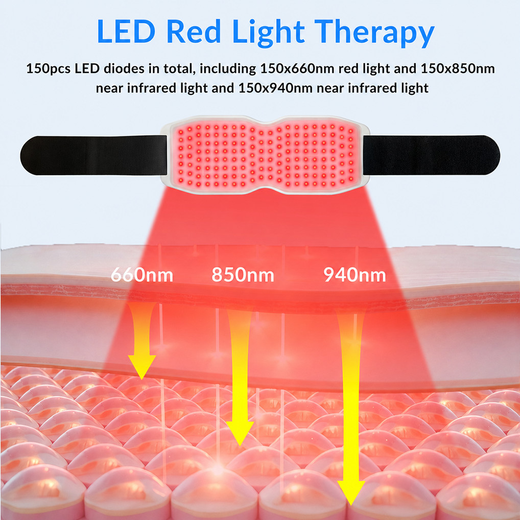 660nm 850nm 940nm Infrared Heating Pad Red Light Therapy Belt for Joints Pain