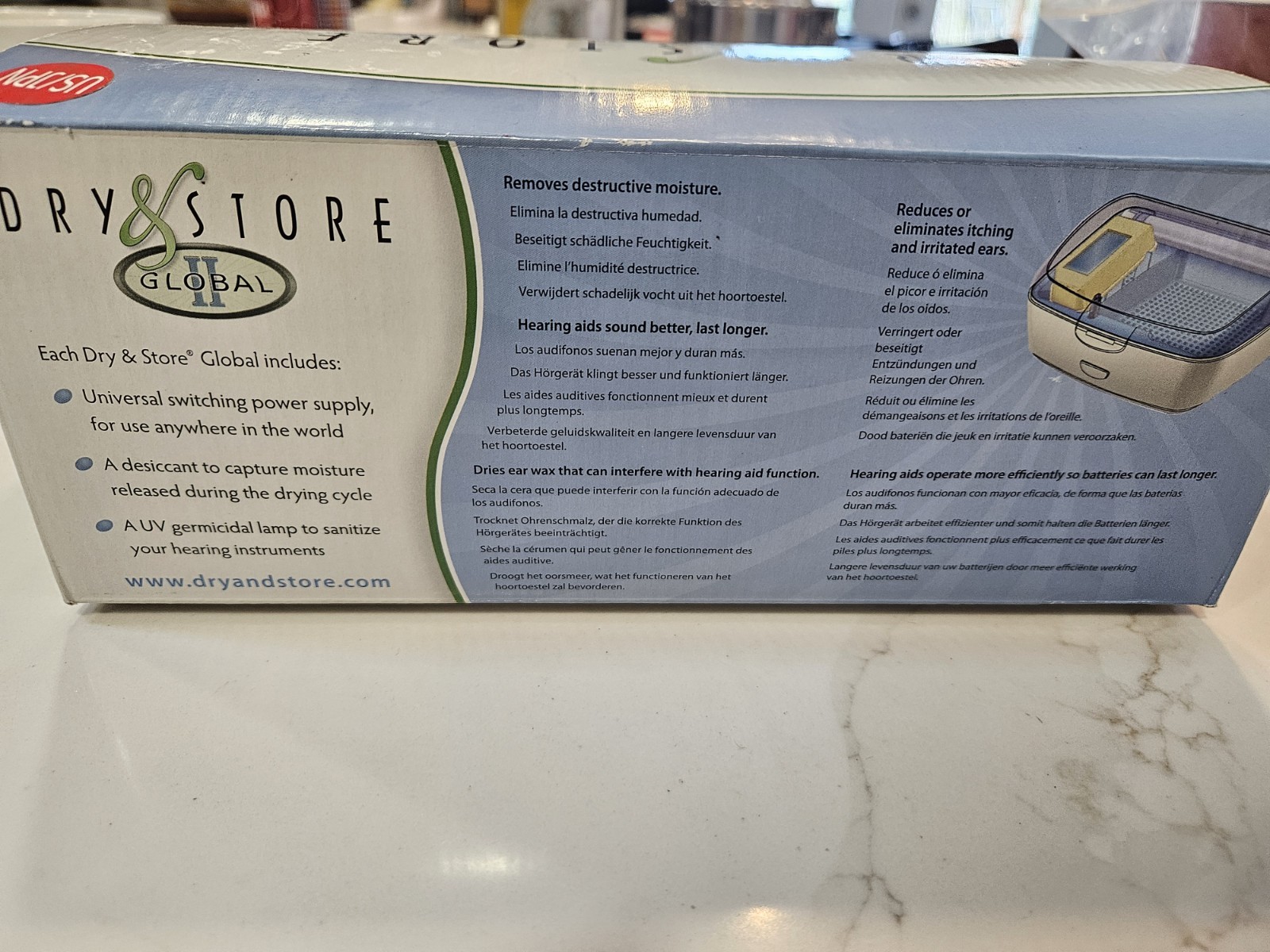 Dry & Store Global II Hearing Aid Conditioner Dryer Storage Case