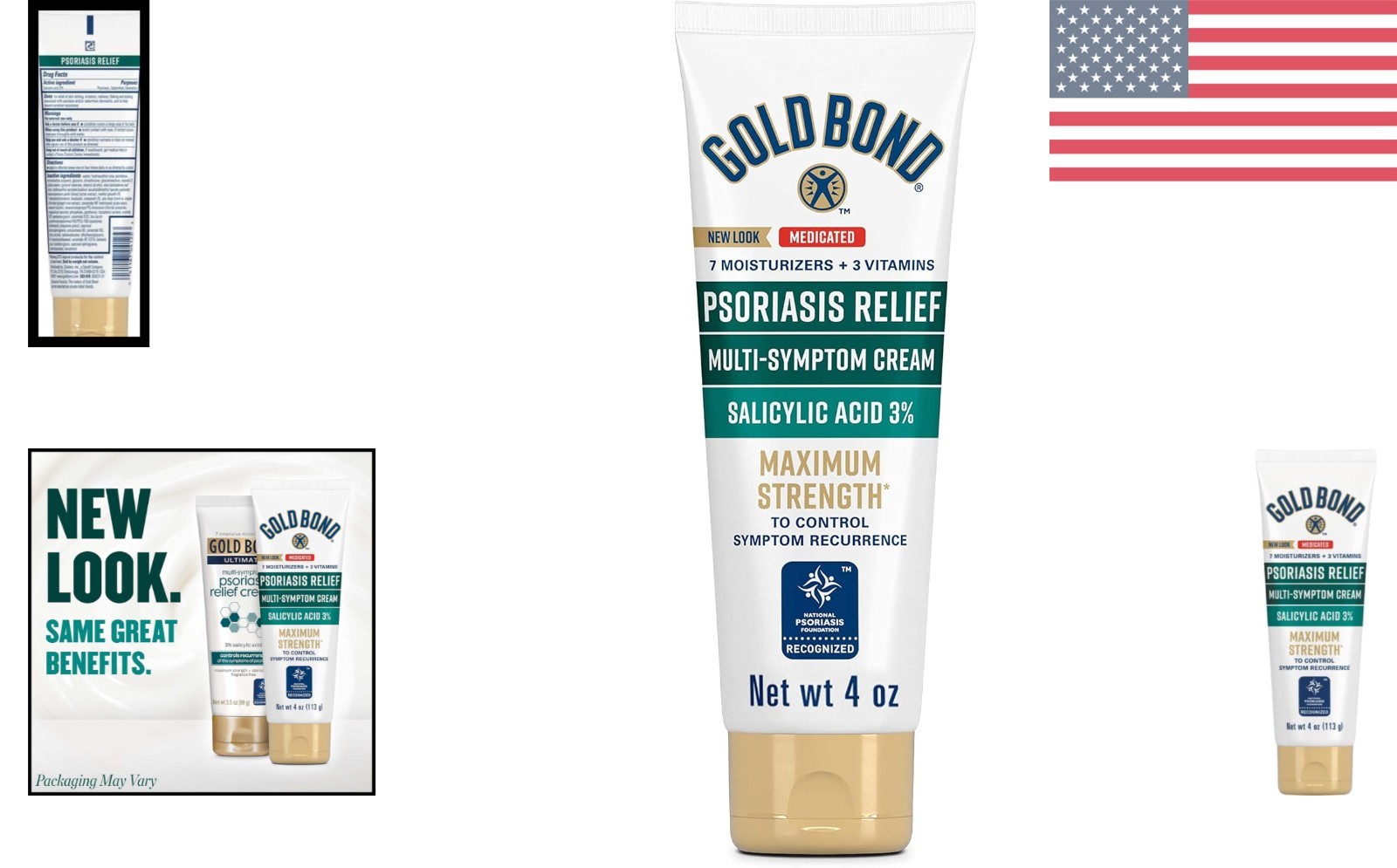 Hydrating Psoriasis Relief Cream 4 oz for Itchy, Sensitive Skin, Fragrance-Free
