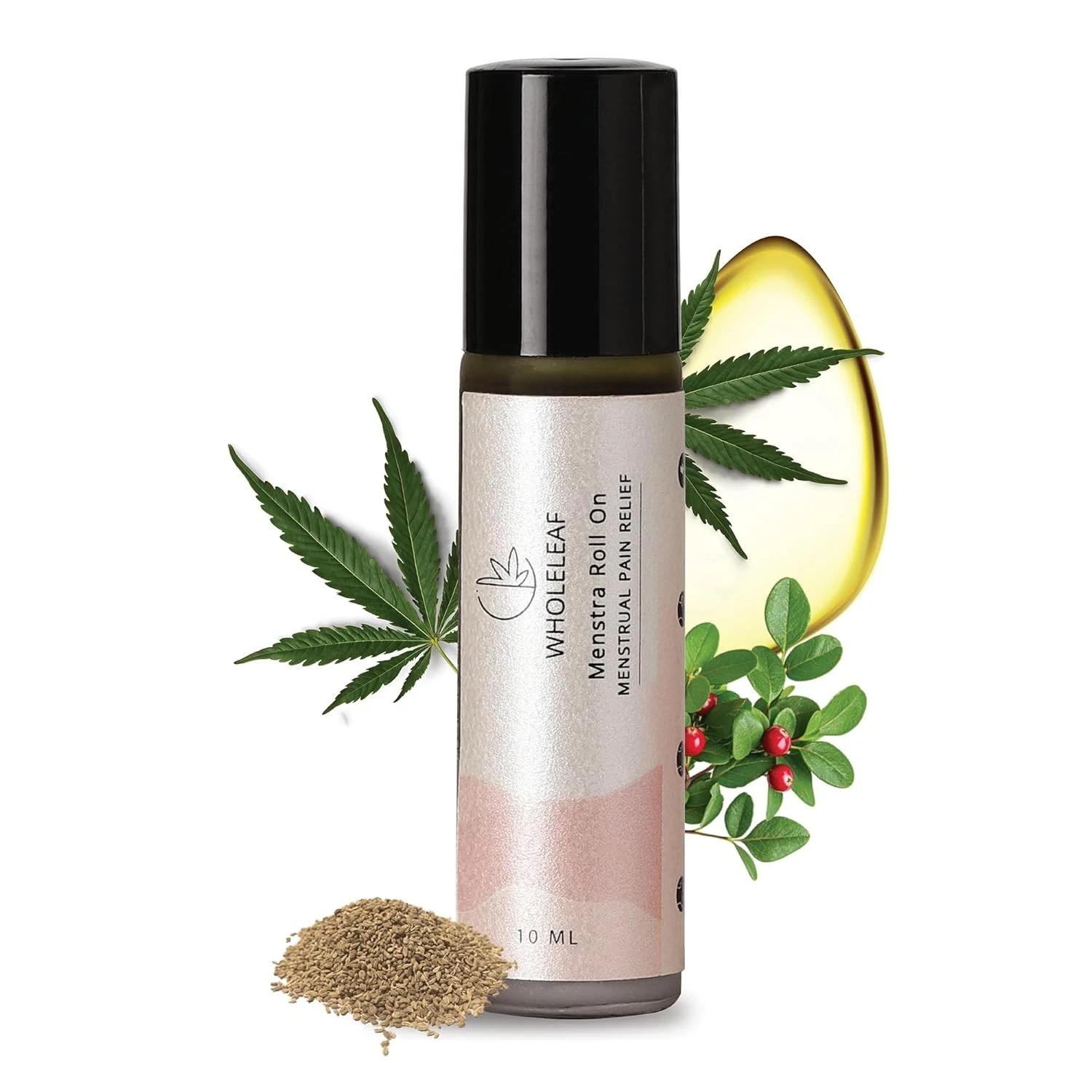 Menstra Roll-On Natural & Fast-Acting Relief for Cramps,Bloating, Abdominal Pain