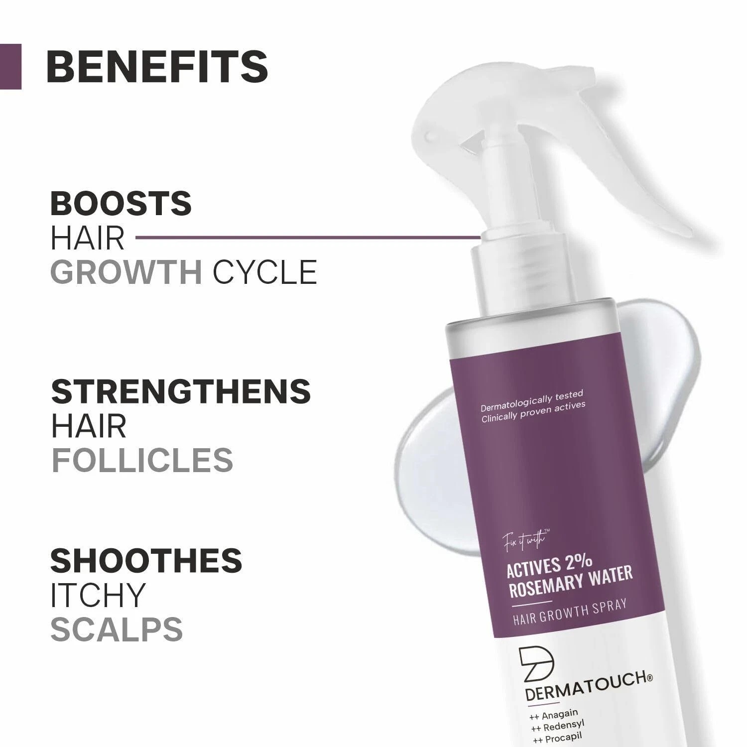 DERMATOUCH ROSEMARY WATER HAIR GROWTH SPRAY – 100ML
