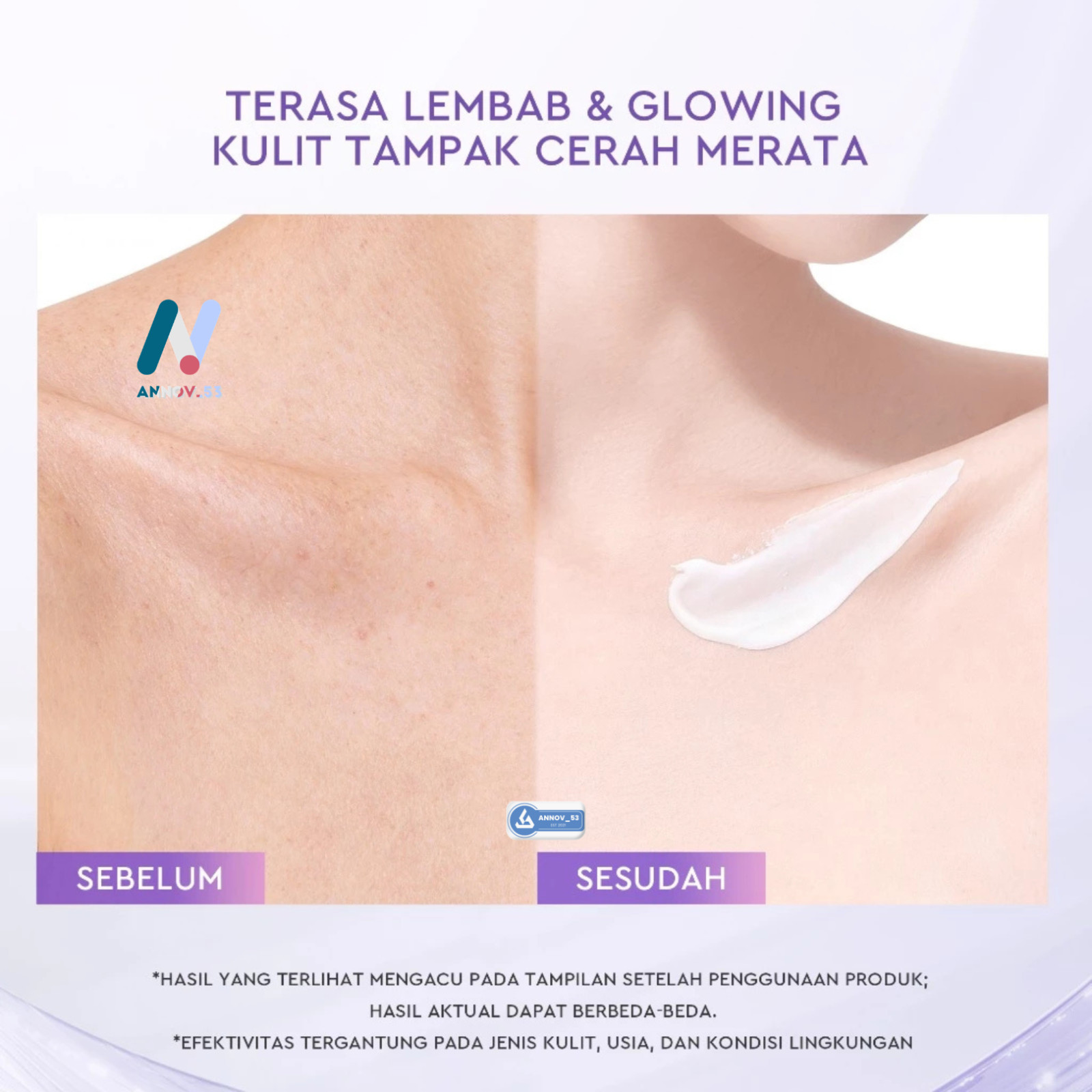 GLAD2GLOW Natural Tone Up Body Serum Moist Smooth Dark Spots Waterproof 100ml