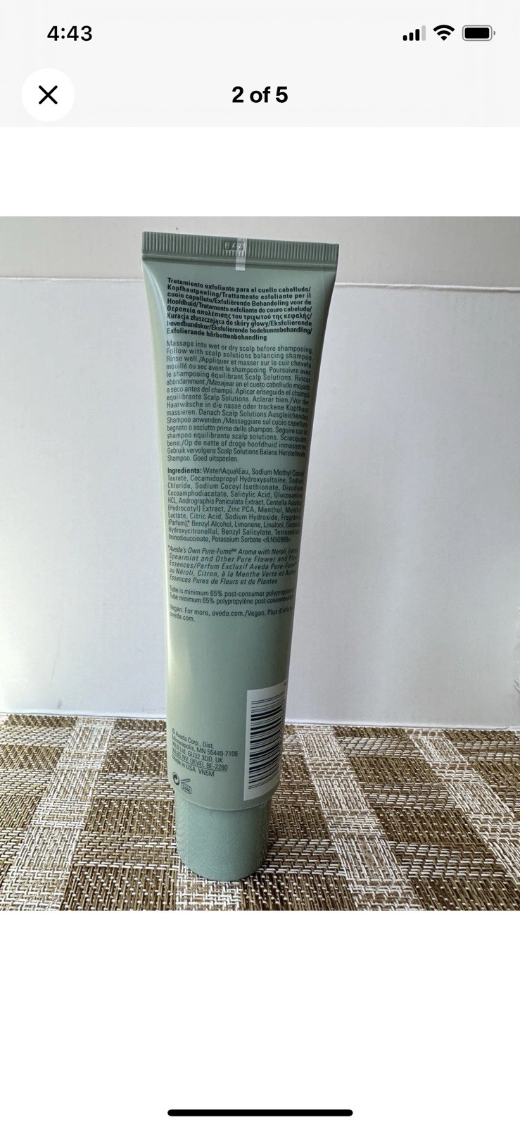 Aveda Scalp Solutions Exfoliating Scalp Treatment 150ml/5 fl oz （Brand New）