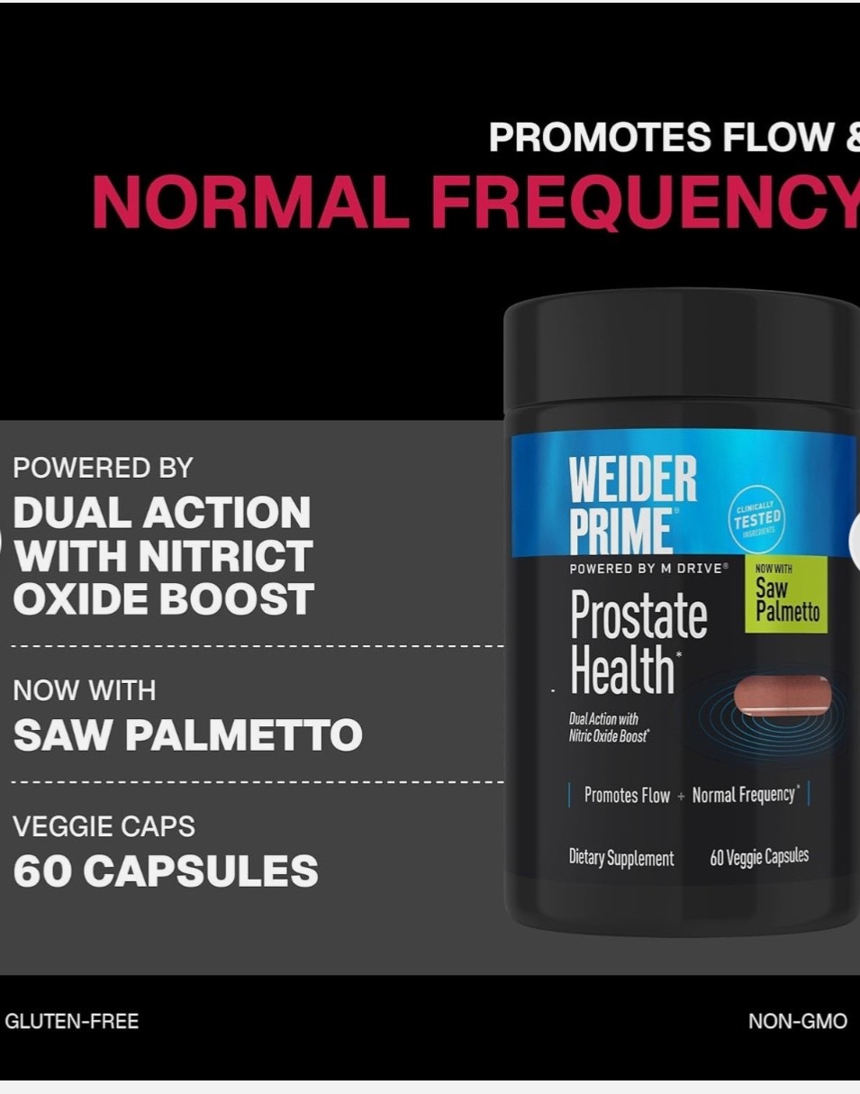 2XWeider Prime Prostate Health 120 Capsules Supplement w/ Saw Palmetto Exp 11/27