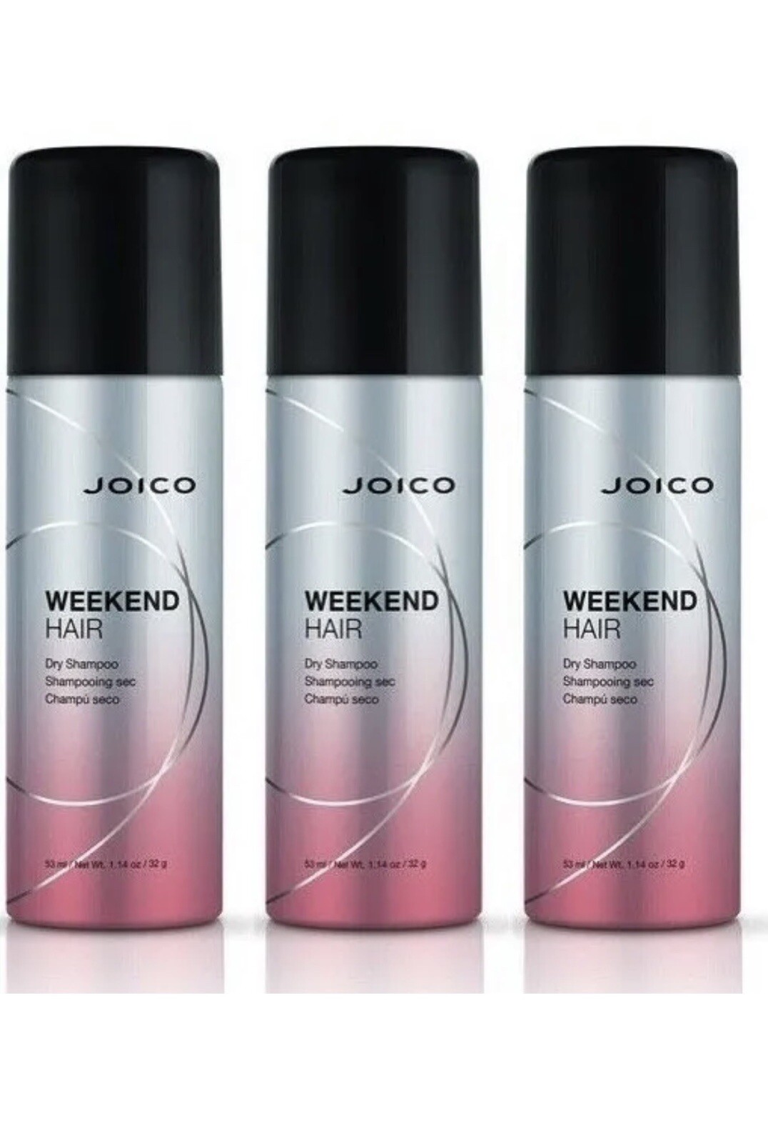 3 Joico Weekend Hair Dry Shampoo 1.14oz Hair Care Travel Size New