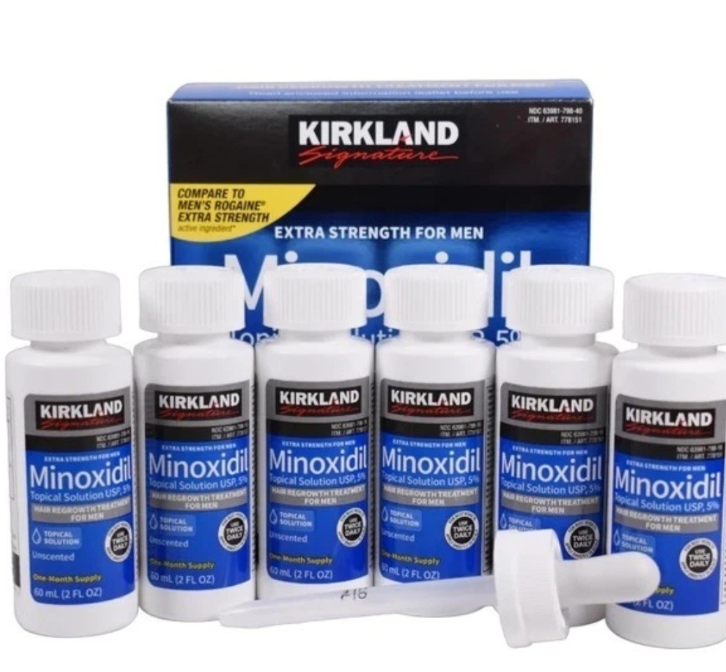 Kirkland Minoxidil 5% Extra Strength Men Hair Regrowth Solution 6 Month