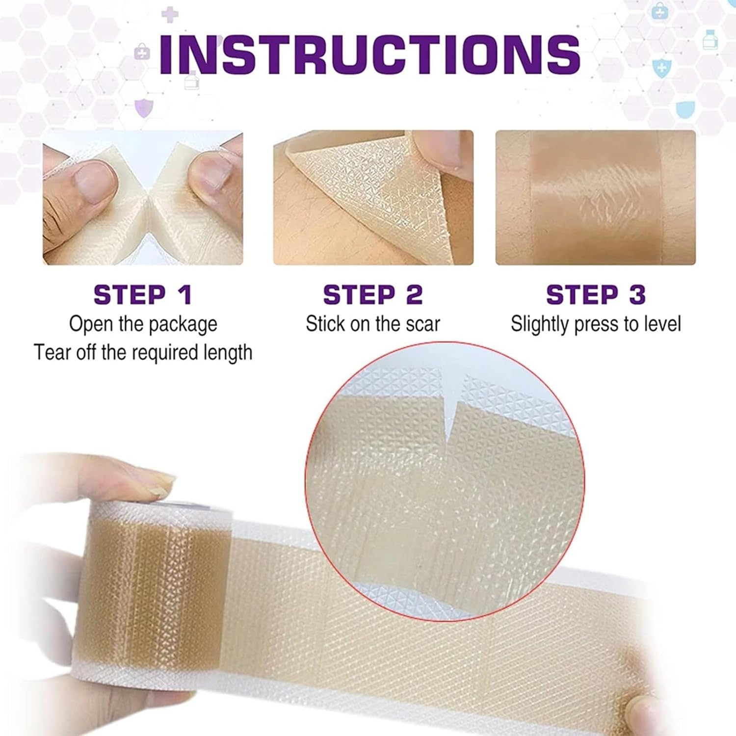 2pack Overnight Silicone Wrinkle Patches Face Anti Wrinkle Tape Forehead Neck