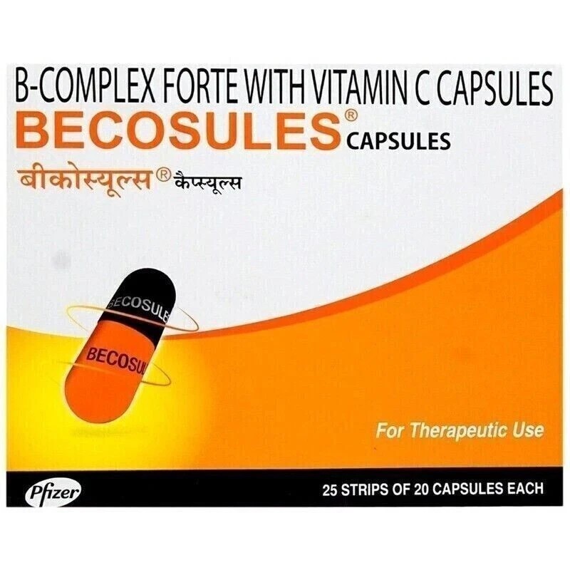 Becosules Multivitamin ,Vitamin C & B-Complex Vitamins – 200 Capsule + Free Ship