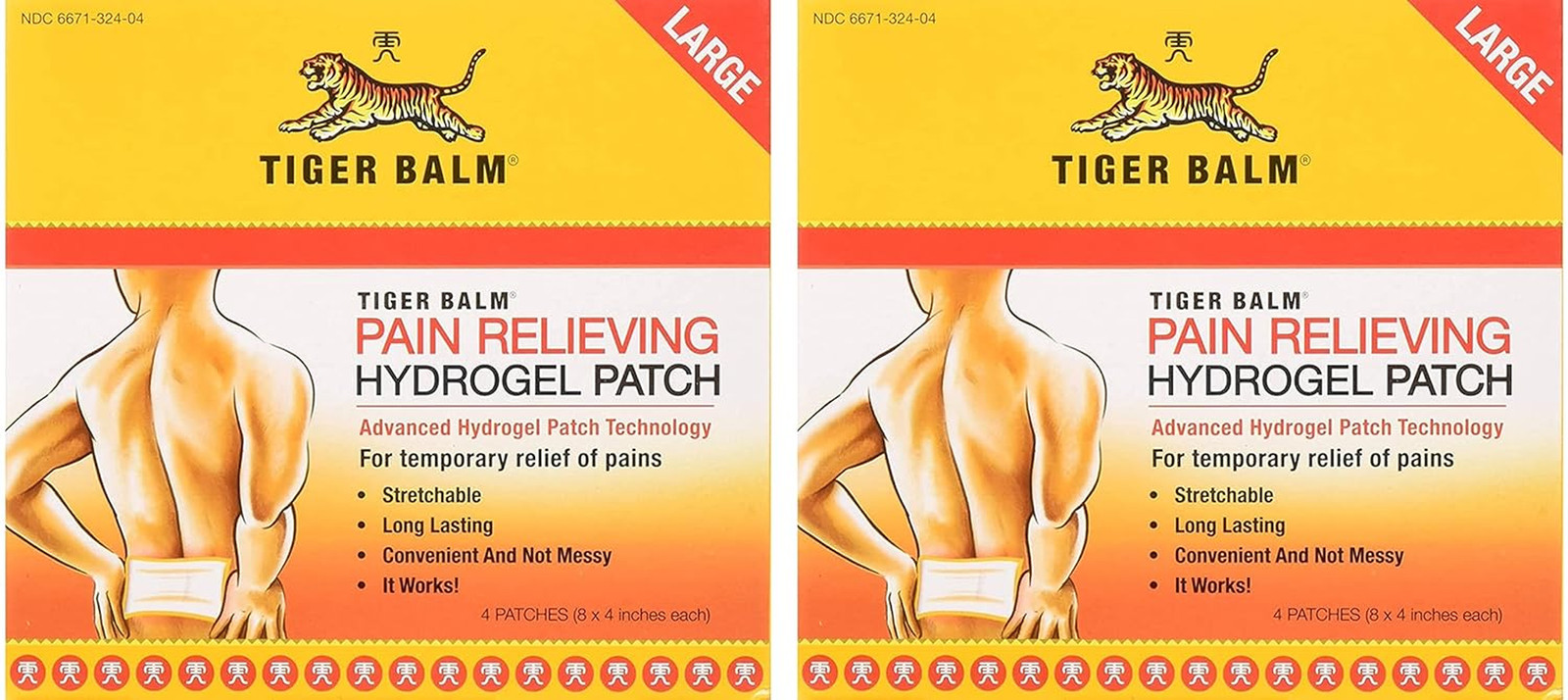 Pain Relieving Patch Large 4 Each 4 Count (Pack of 3)