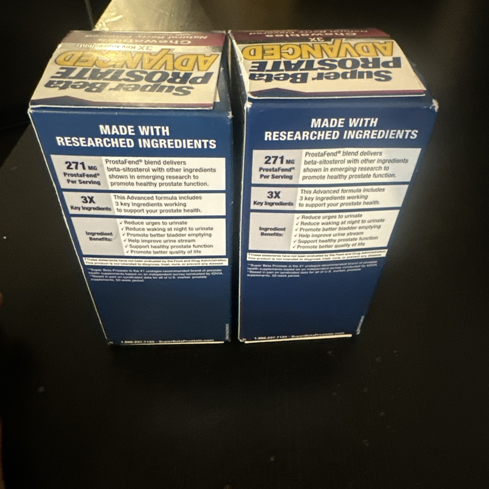 2x Super Beta Prostate Advanced Natural Berry Chewables 120 Tablets