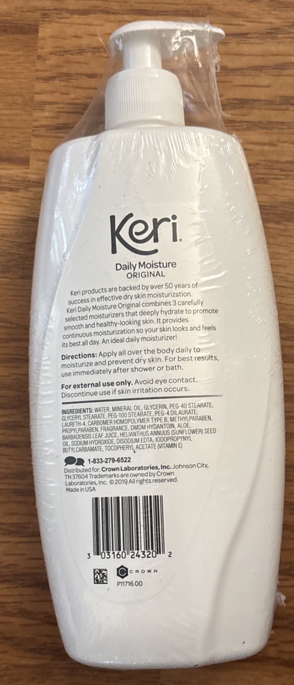 Keri Whole Body Dry Skin Daily Moisture Therapy Original Lotion w/ Aloe 20 oz