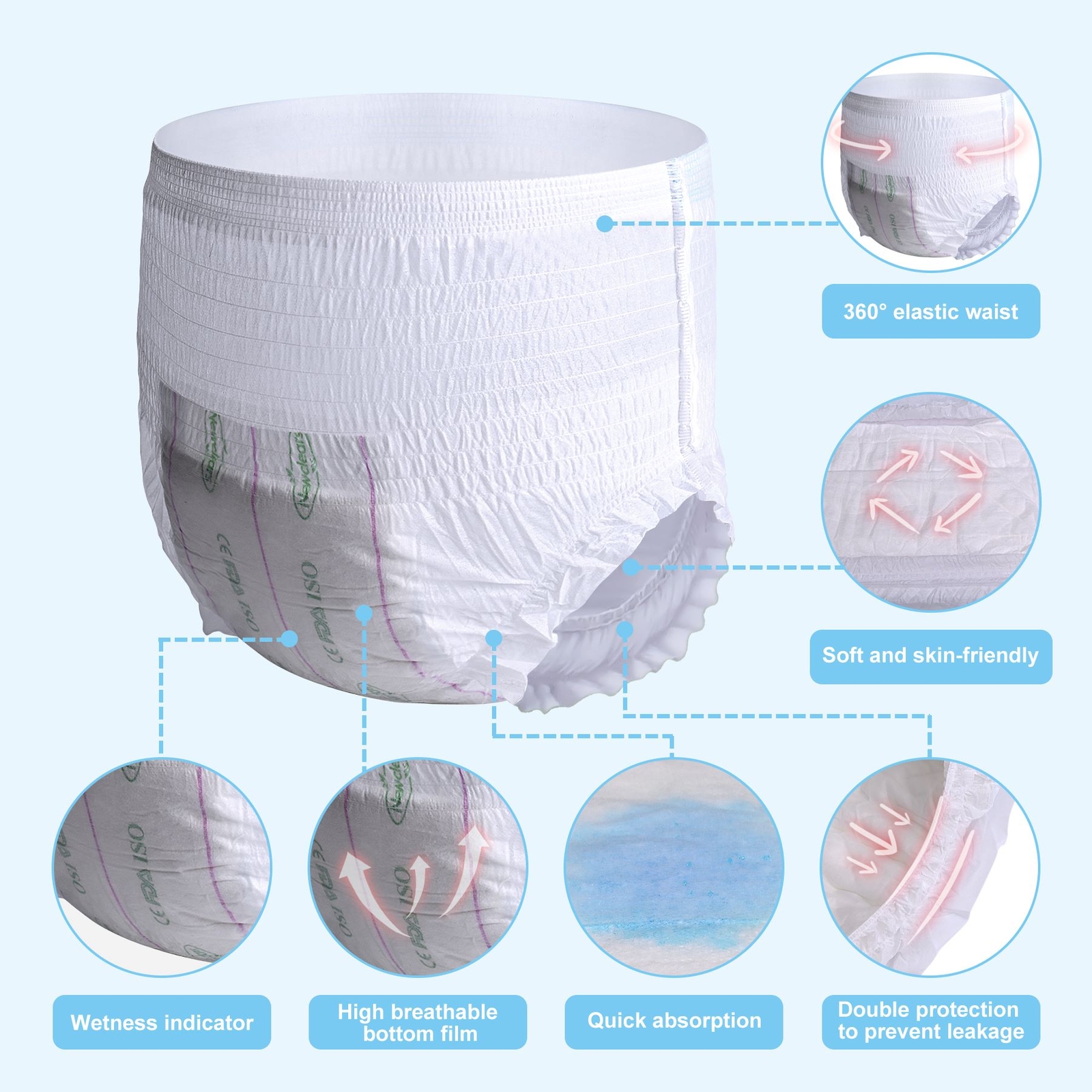 Aimisin Adult Incontinence Underwear for Men Women,Overnight Heavy Absorbency