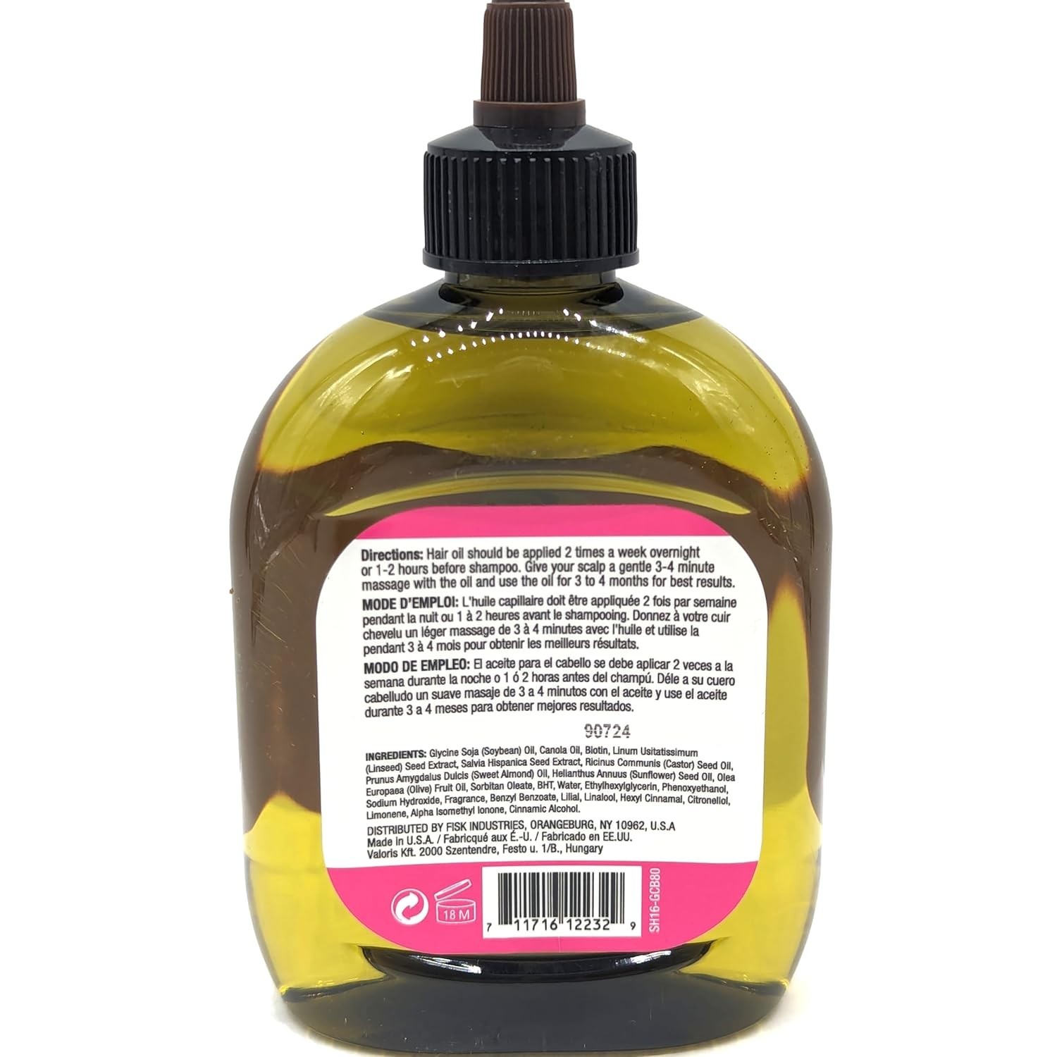 Difeel Biotin Growth & Curl Premium Hair Oil 7.1 oz.